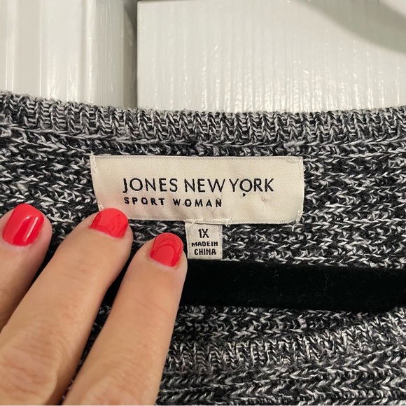 Jones New York Woman Sport Black White Tunic Size 1X - Picture 3 of 7